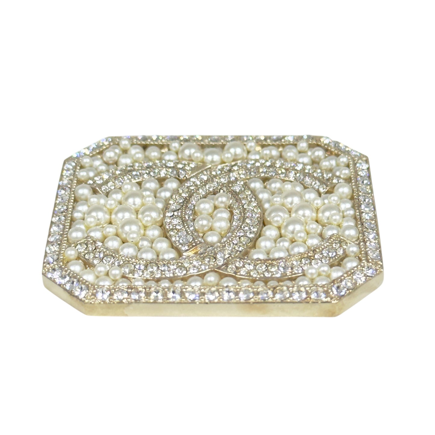 CHANEL CC 水鑽 珠珠 胸針