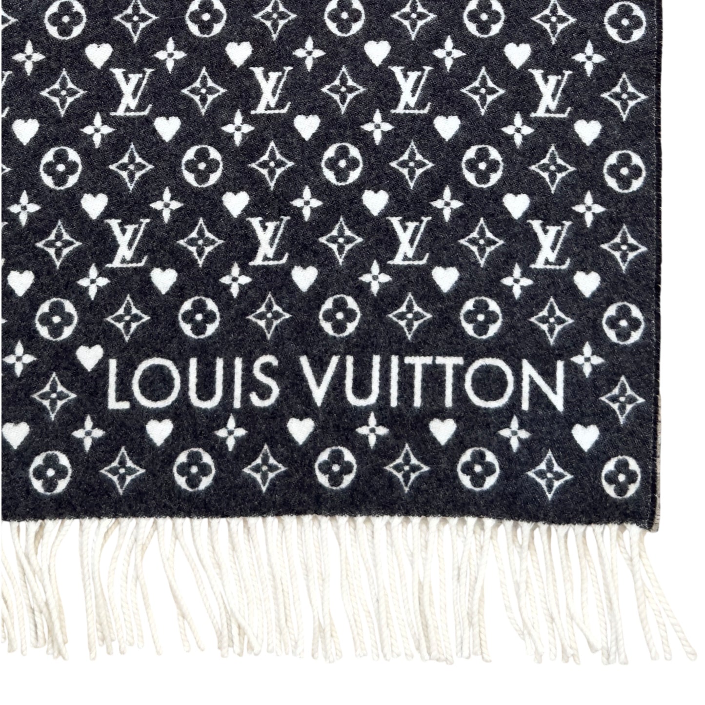 LOUIS VUITTON Game On 愛心💗 老花 純羊絨 圍巾