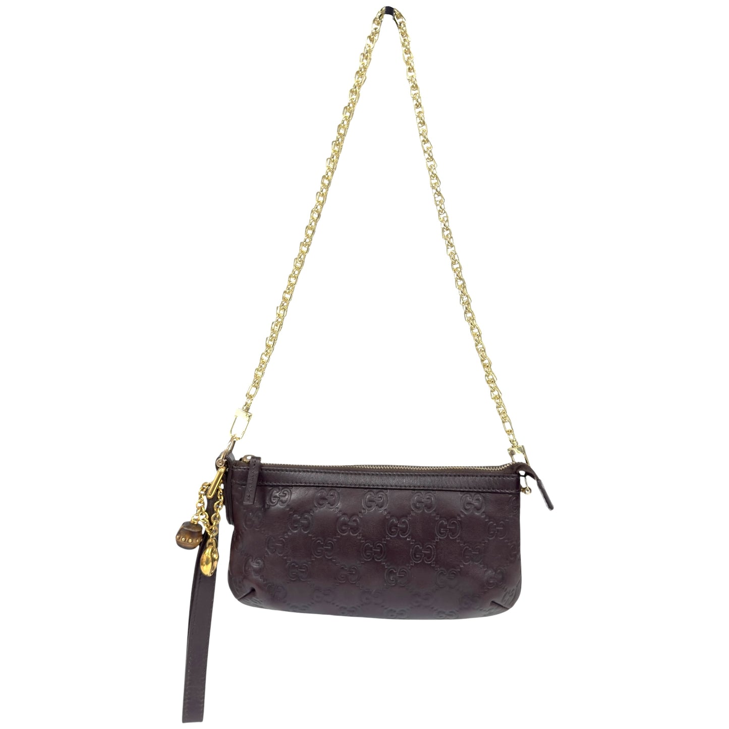 GUCCI *自加鏈＞送無品牌扣＋無品牌鏈帶* 竹節吊飾 肩背包