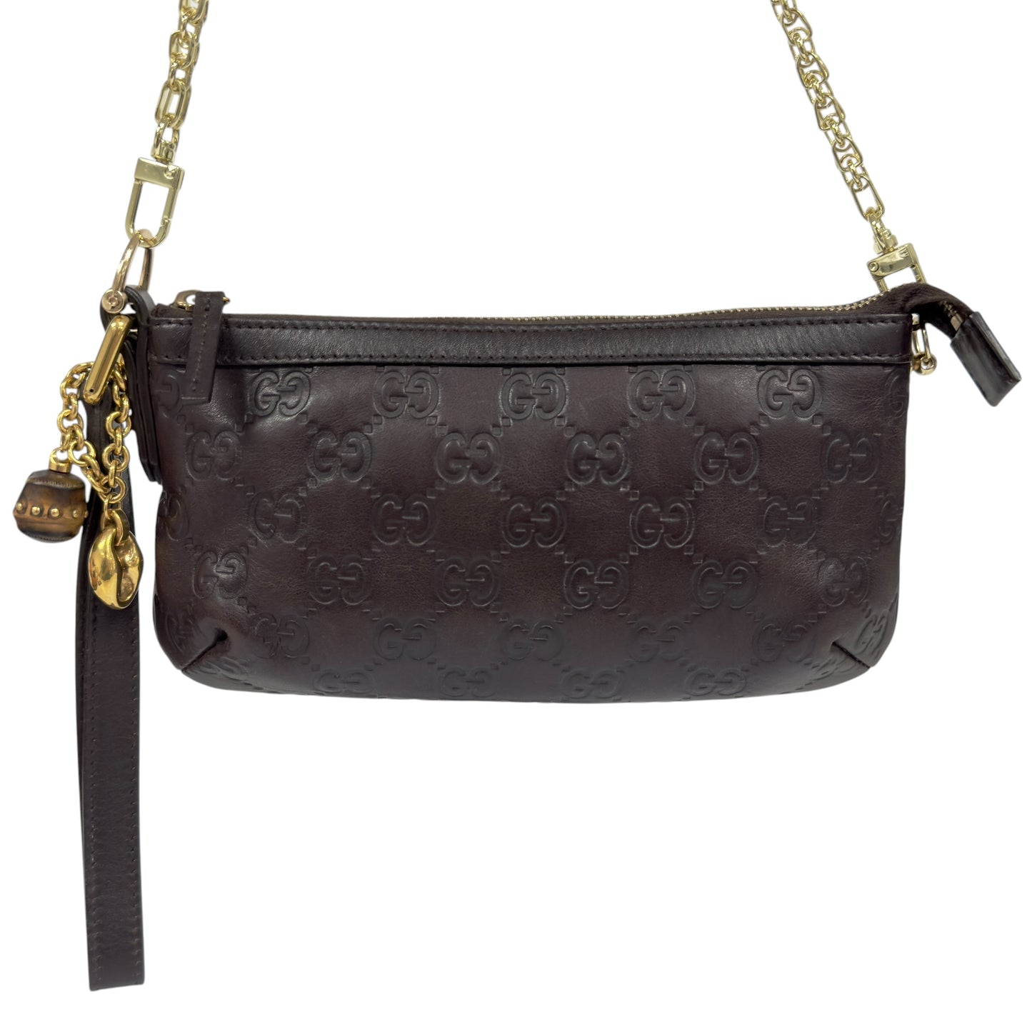 GUCCI *自加鏈＞送無品牌扣＋無品牌鏈帶* 竹節吊飾 肩背包