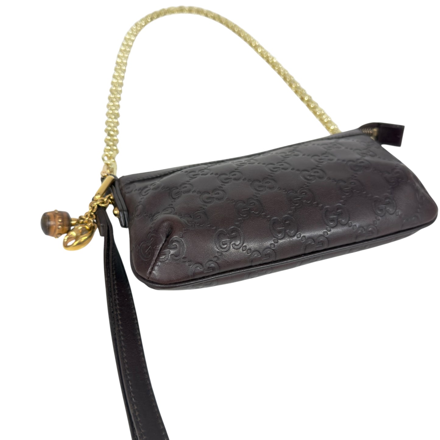 GUCCI *自加鏈＞送無品牌扣＋無品牌鏈帶* 竹節吊飾 肩背包