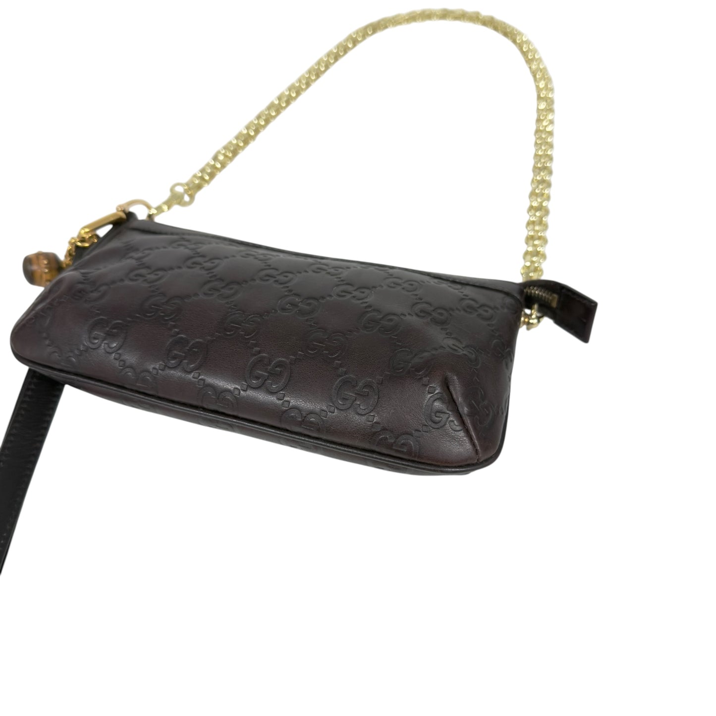 GUCCI *自加鏈＞送無品牌扣＋無品牌鏈帶* 竹節吊飾 肩背包