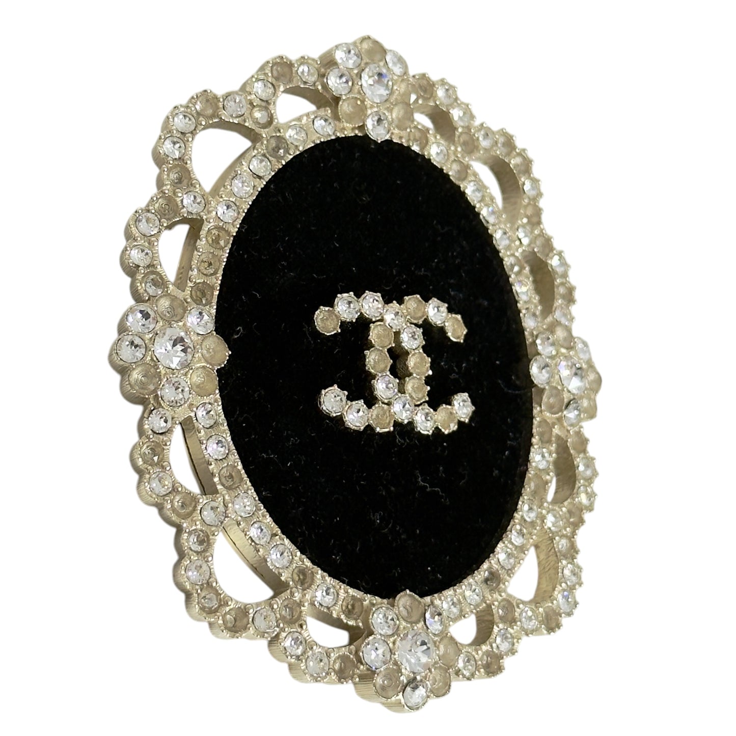 CHANEL CC 水鑽 胸針