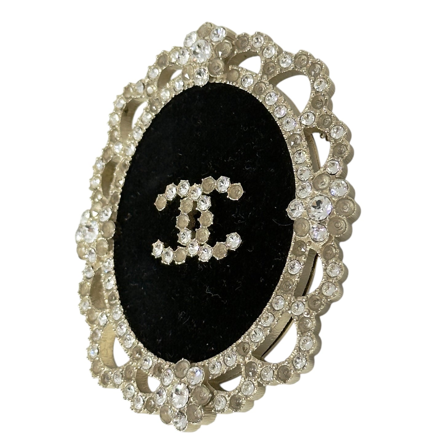 CHANEL CC 水鑽 胸針