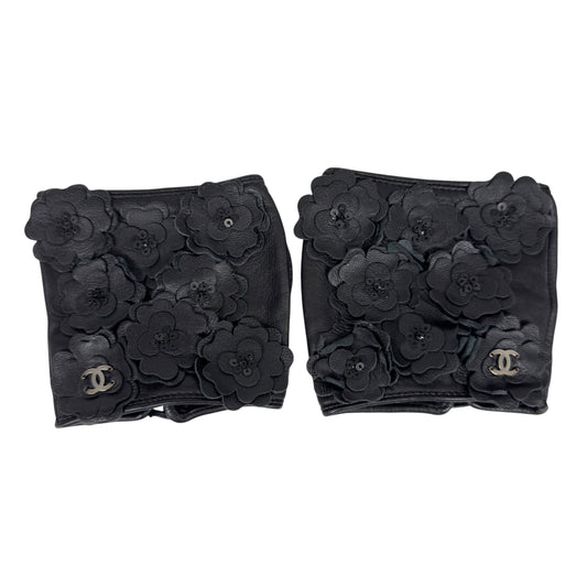 CHANEL CC 花花 亮片 手套