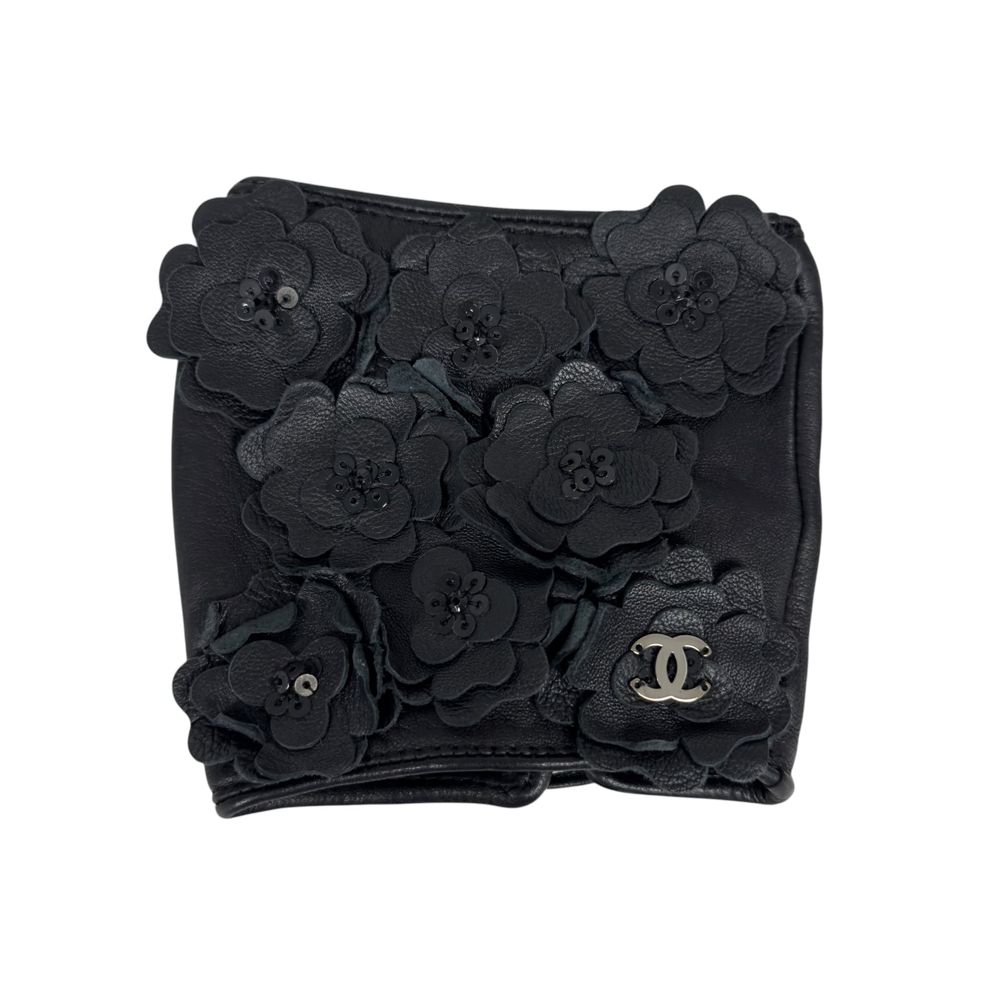 CHANEL CC 花花 亮片 手套