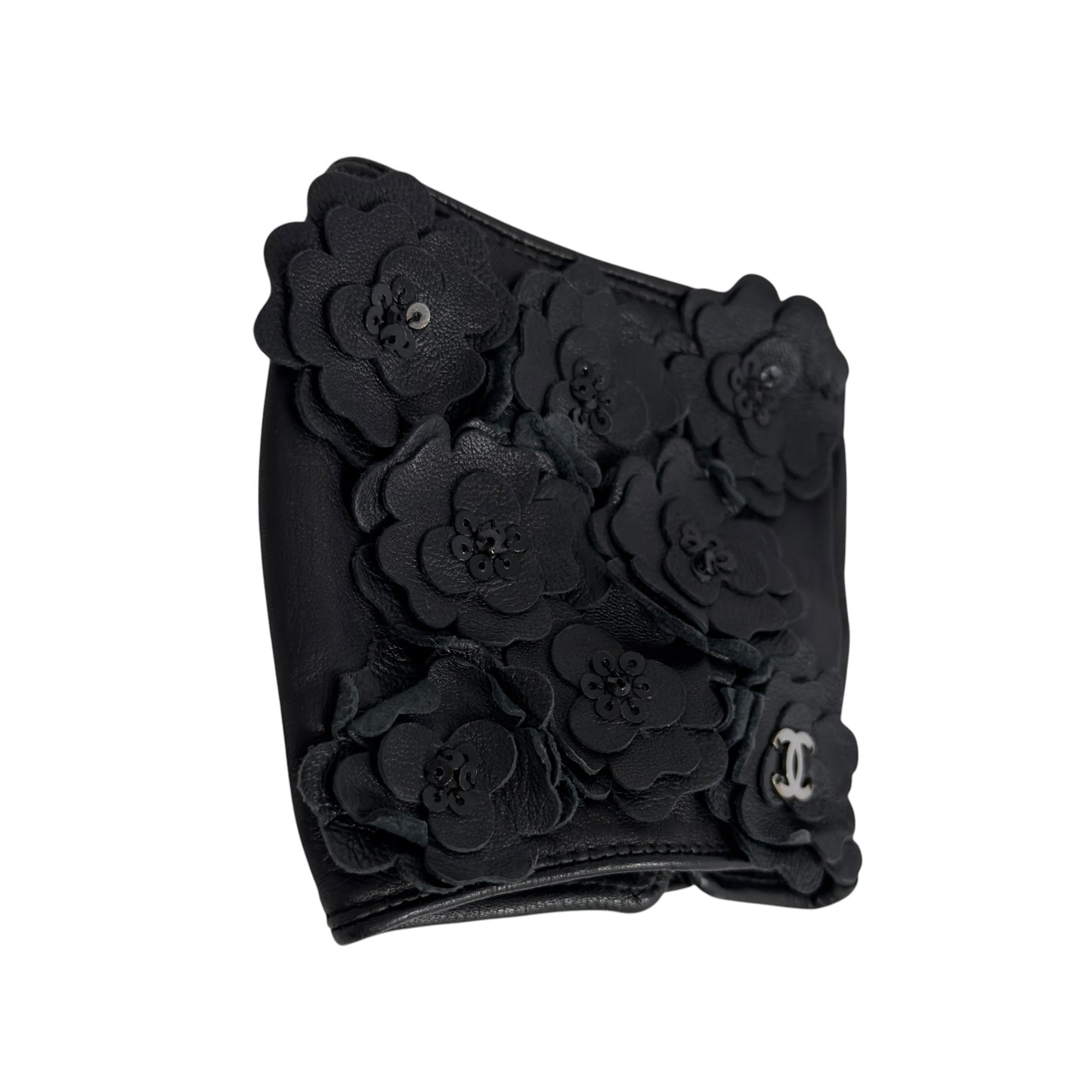 CHANEL CC 花花 亮片 手套
