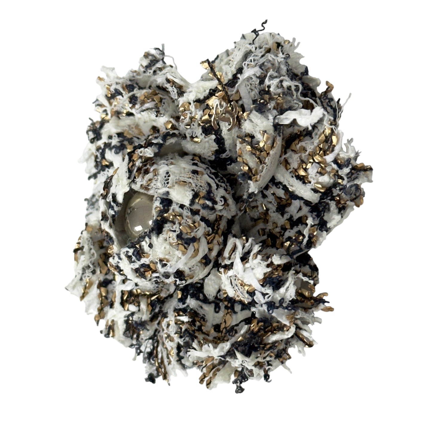 CHANEL 粗花呢 山茶花 胸針