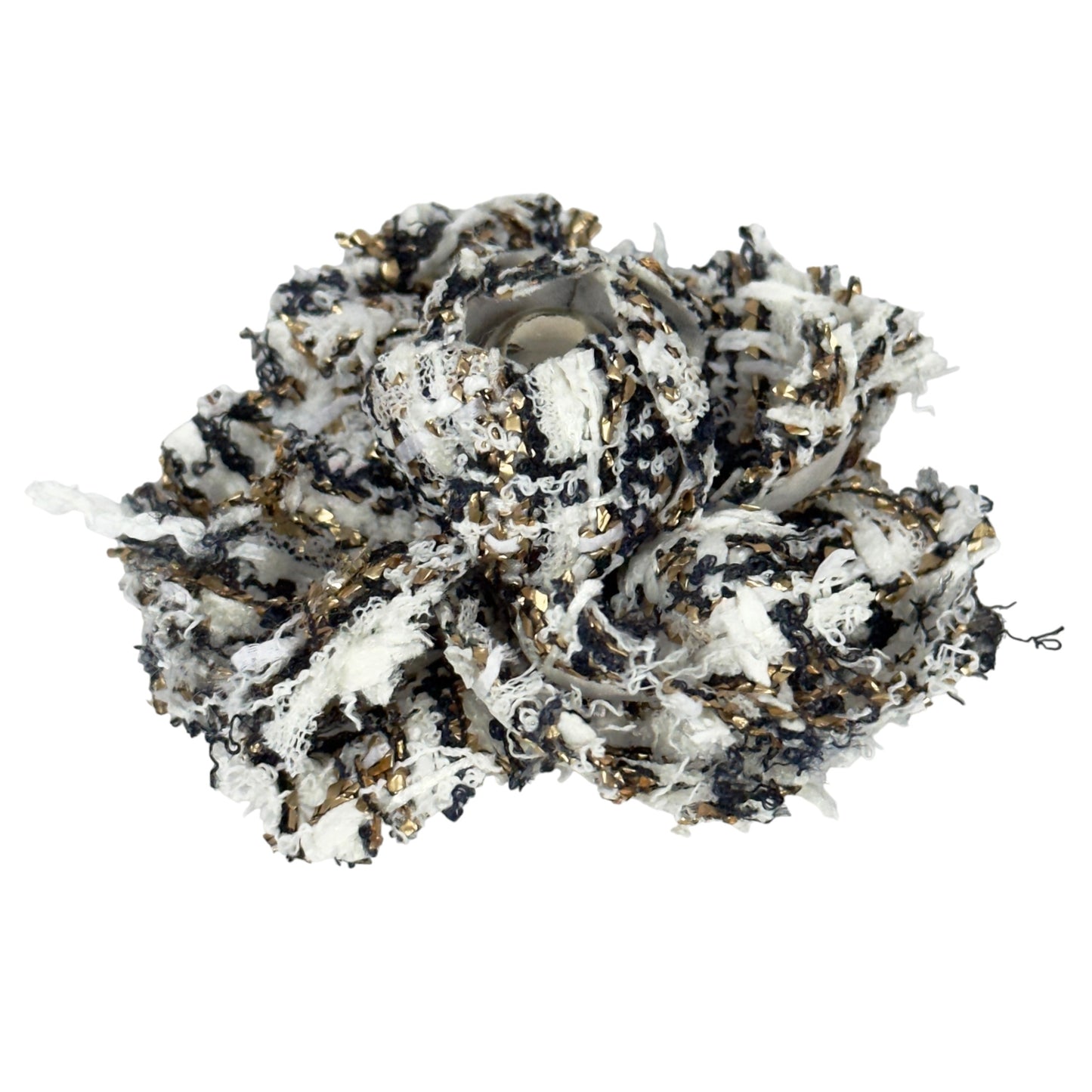 CHANEL 粗花呢 山茶花 胸針