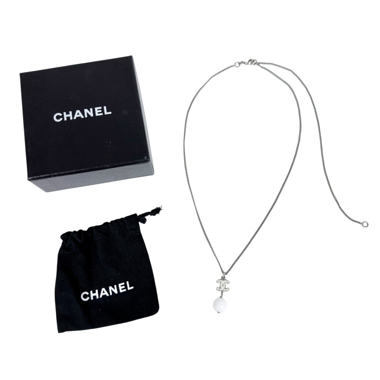 CHANEL CC 珠珠吊飾 頸鏈