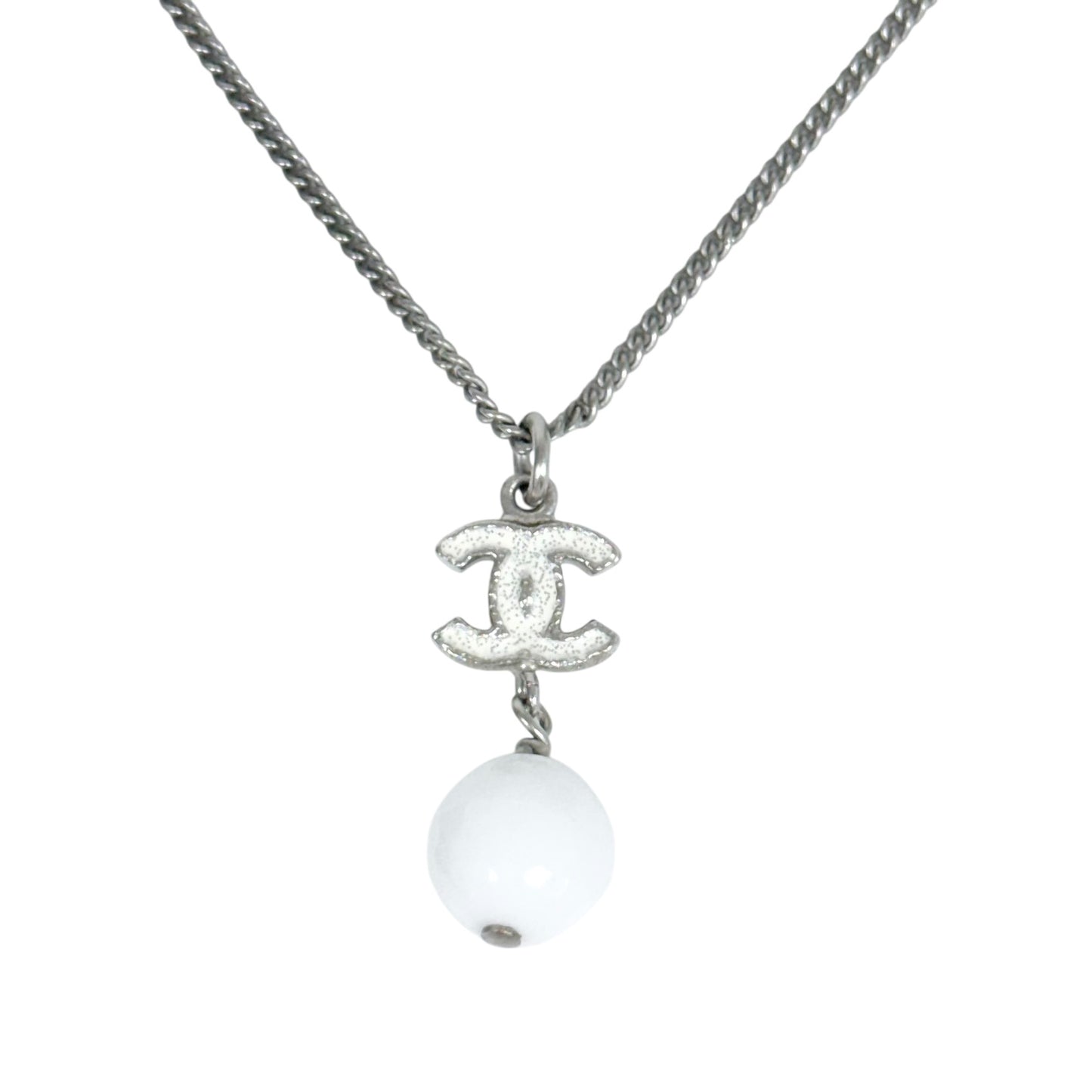 CHANEL CC 珠珠吊飾 頸鏈