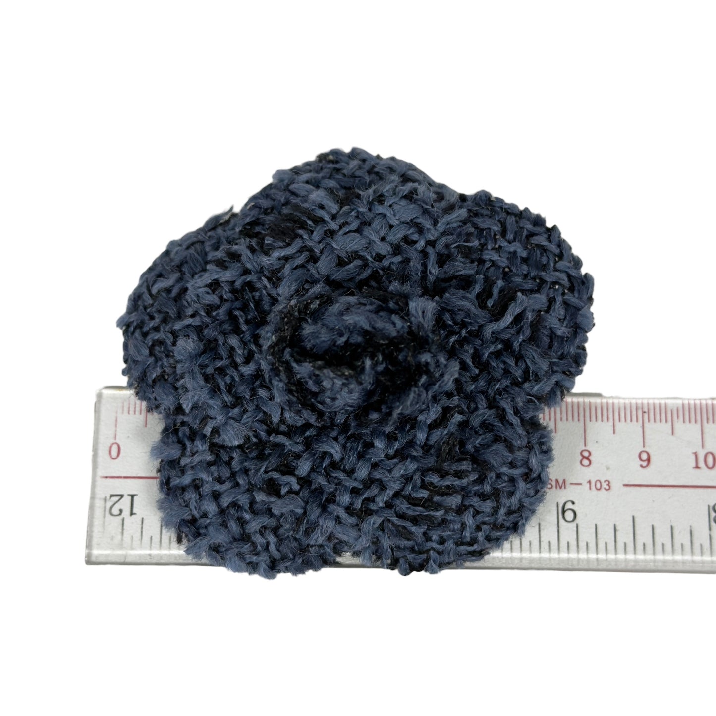 CHANEL 中古 粗花呢 山茶花 胸針