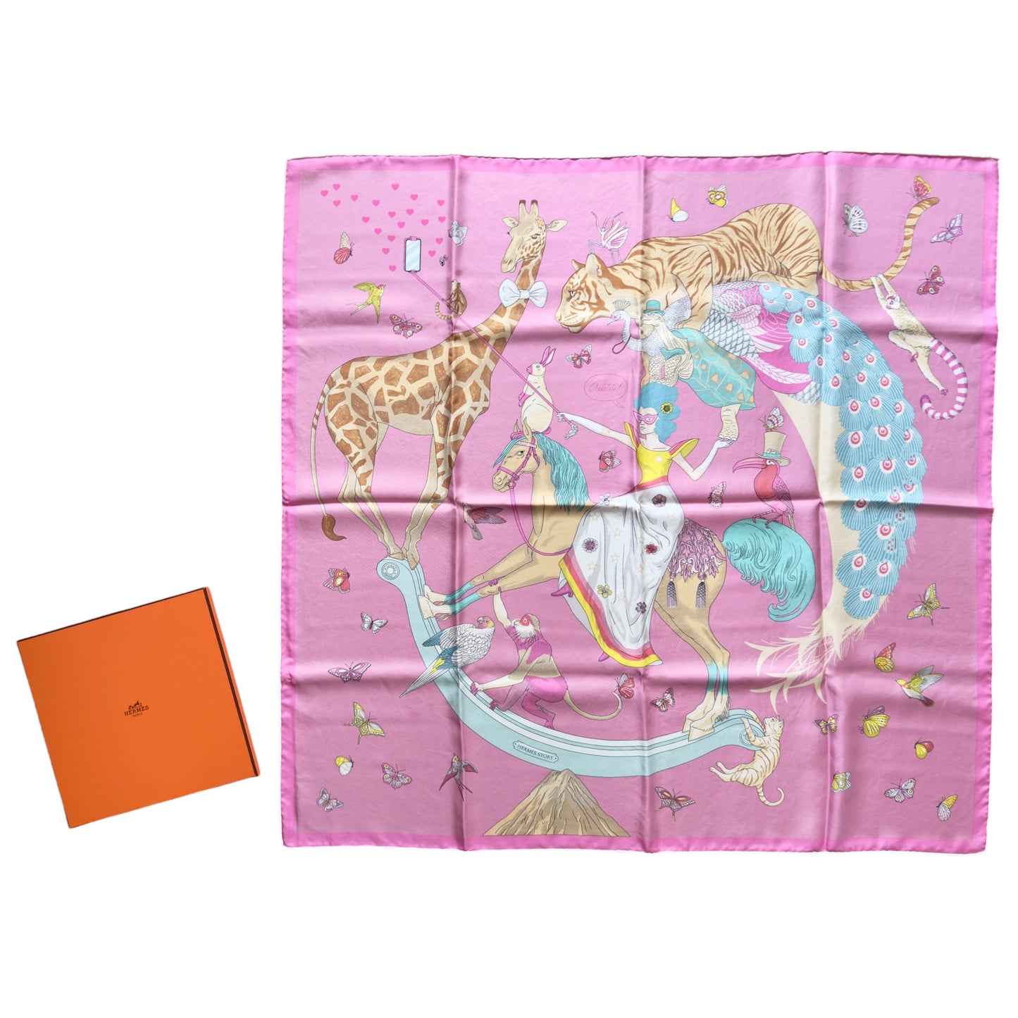 HERMES Hermes Story scarf 90 絲巾