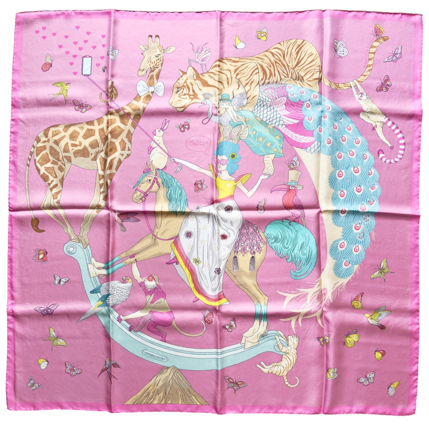 HERMES Hermes Story scarf 90 絲巾
