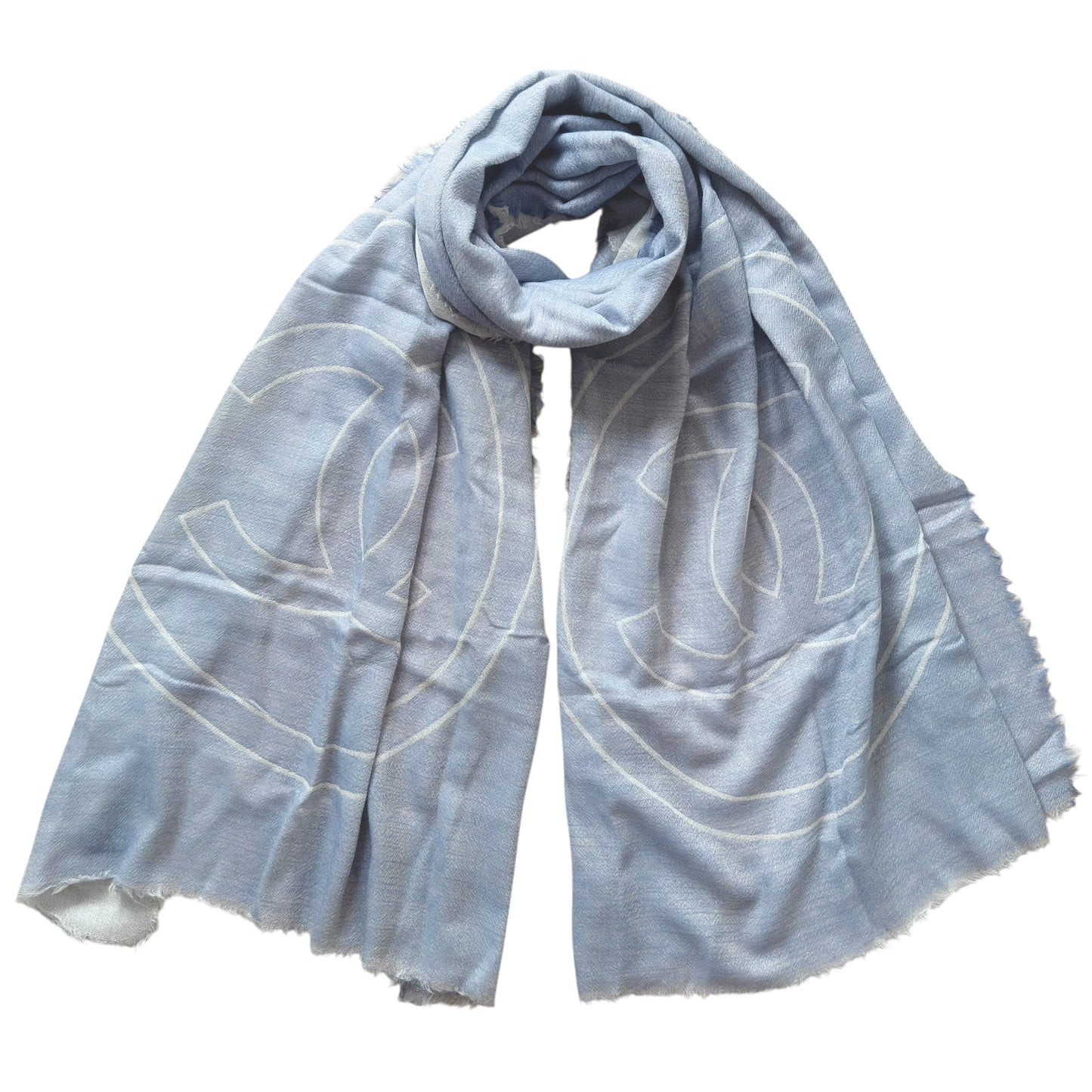 CHANEL CC 純羊絨 圍巾