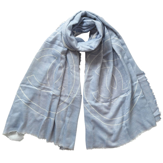 CHANEL CC 純羊絨 圍巾