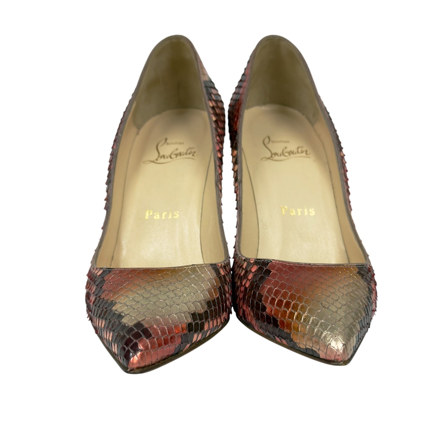 CHRISTIAN LOUBOUTIN Kate 蛇皮 高踭鞋 100MM