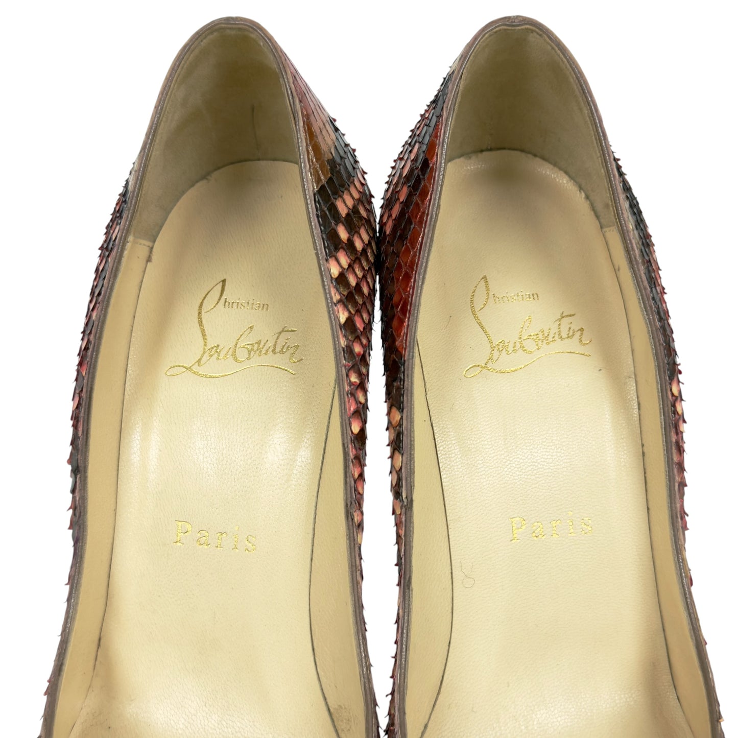 CHRISTIAN LOUBOUTIN Kate 蛇皮 高踭鞋 100MM