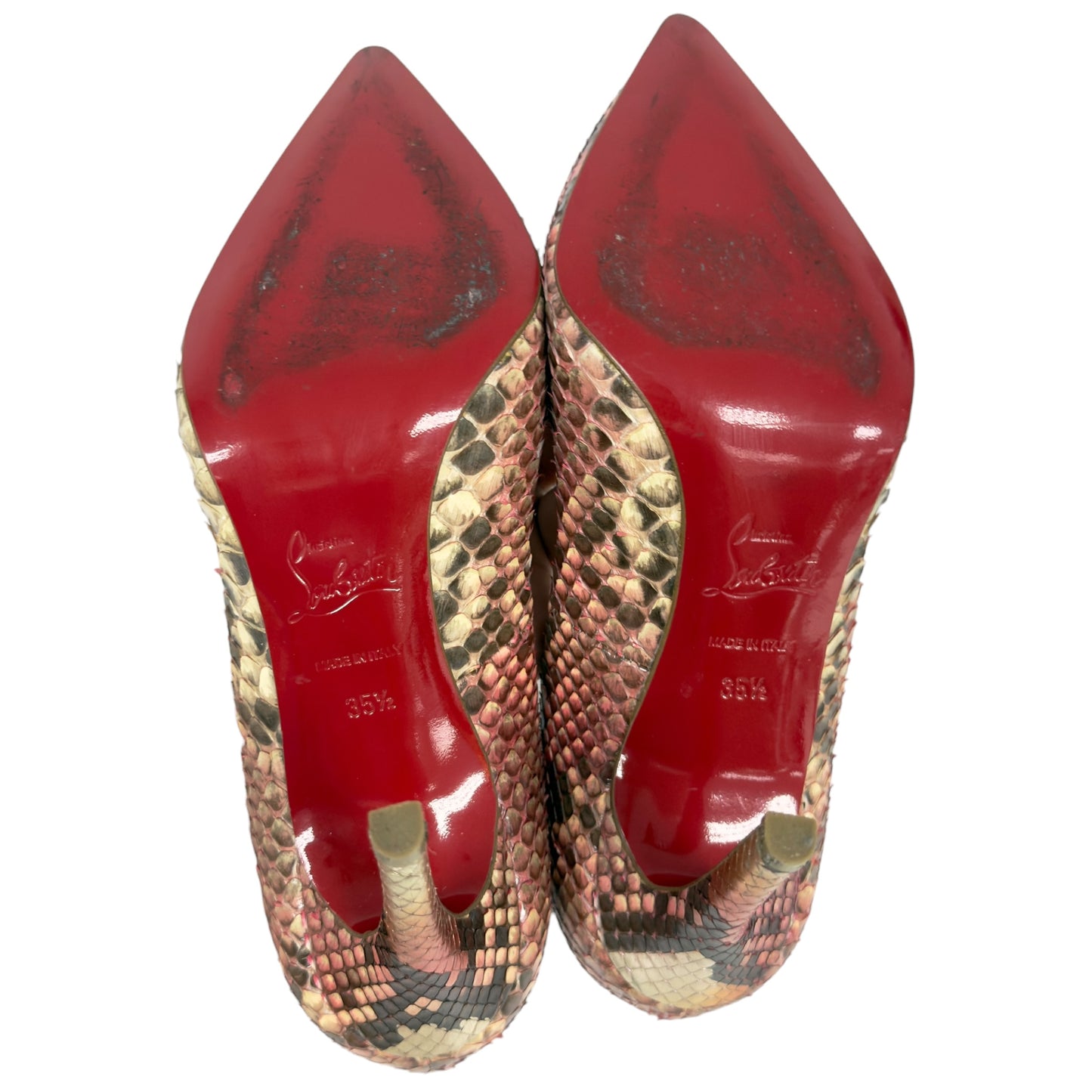 CHRISTIAN LOUBOUTIN Kate 蛇皮 高踭鞋 100MM