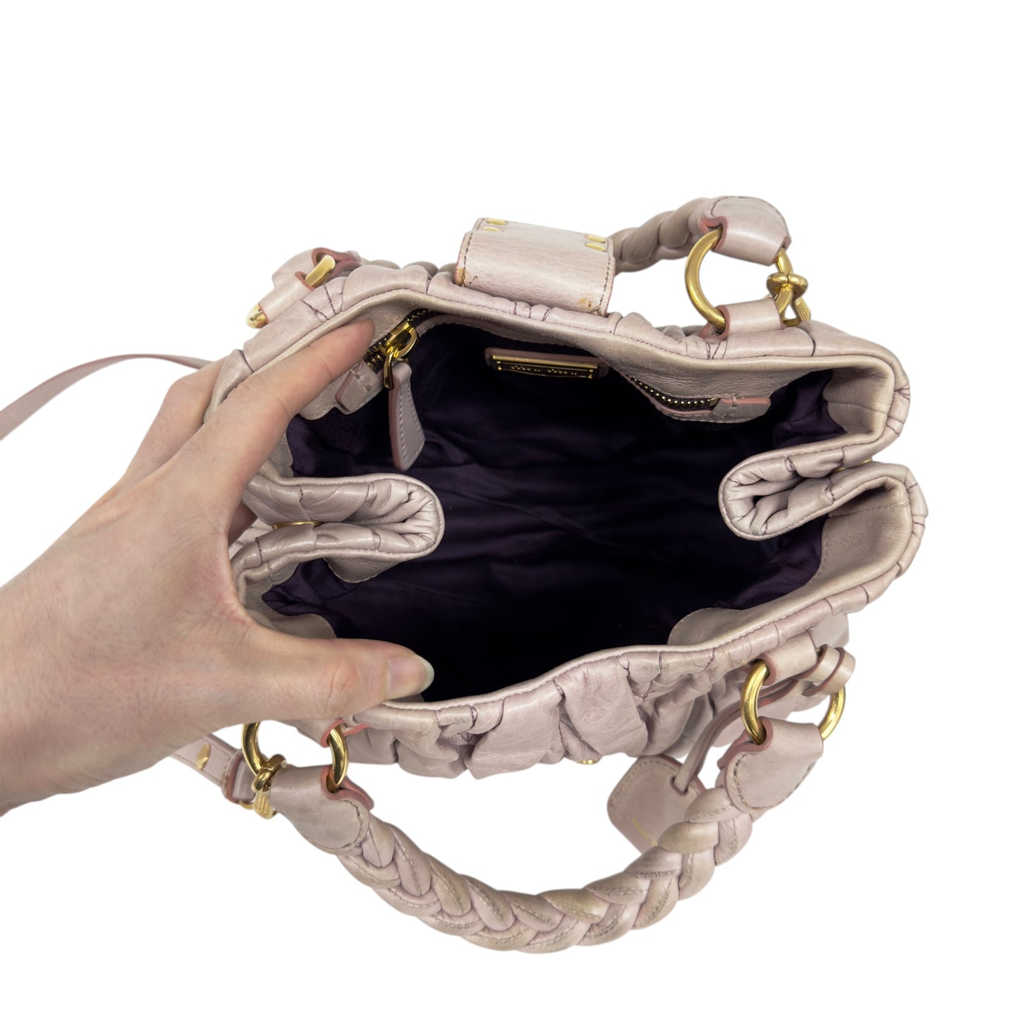 MIU MIU Matelassé 皺摺 2用包
