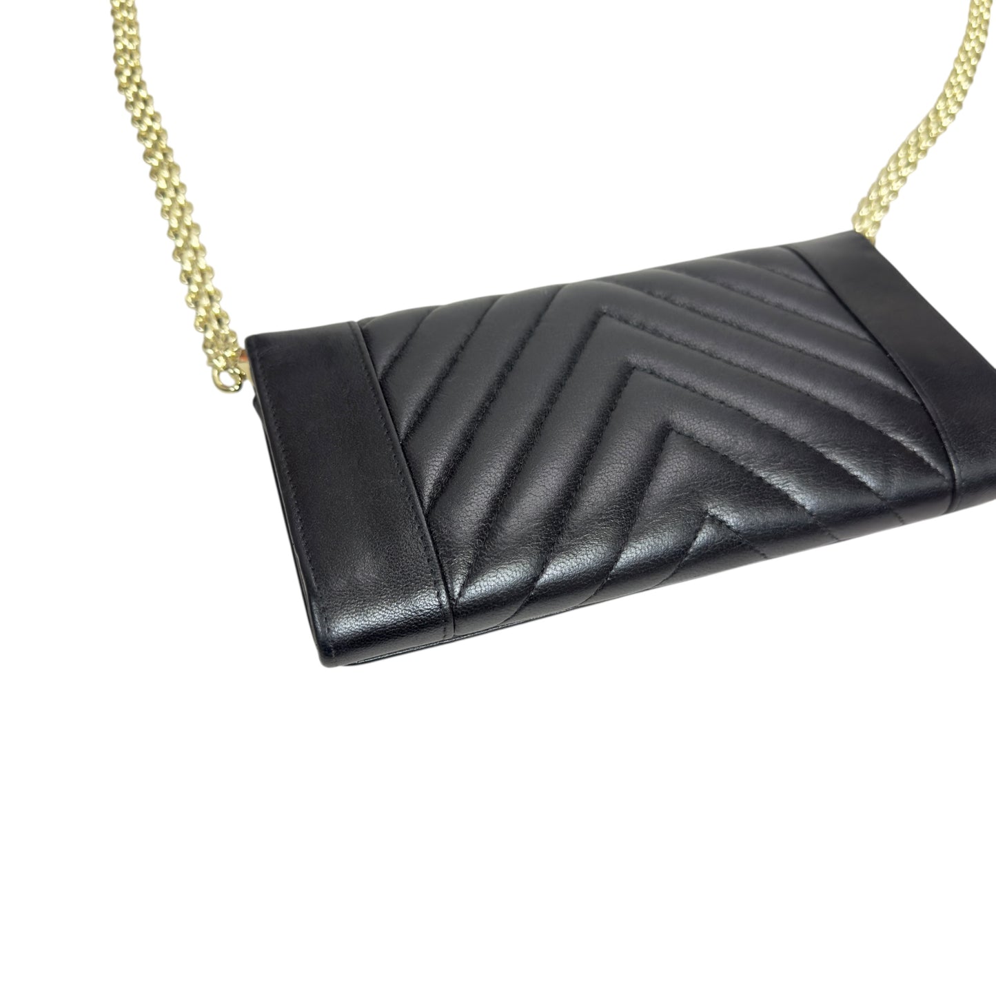 CHANEL *自加鏈＞送無品牌扣＋無品牌鏈帶* CC 長銀包 WOC
