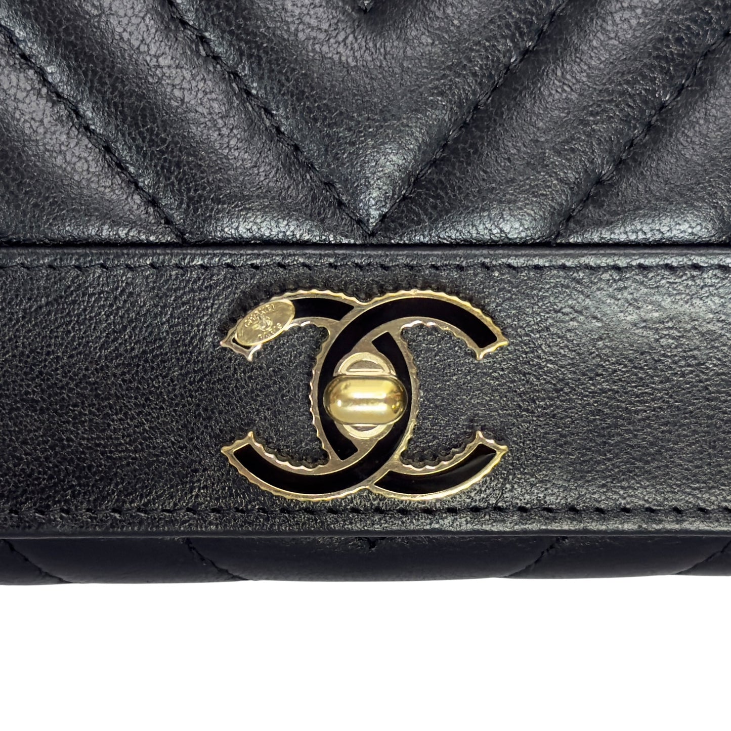 CHANEL *自加鏈＞送無品牌扣＋無品牌鏈帶* CC 長銀包 WOC