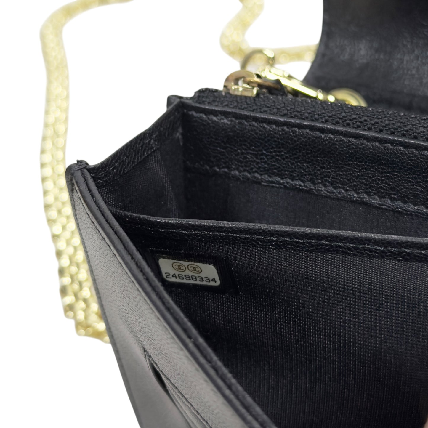 CHANEL *自加鏈＞送無品牌扣＋無品牌鏈帶* CC 長銀包 WOC