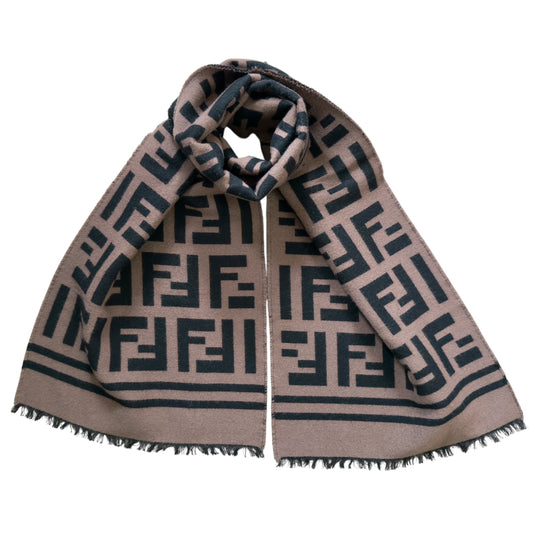 FENDI FF 雙面 頸巾