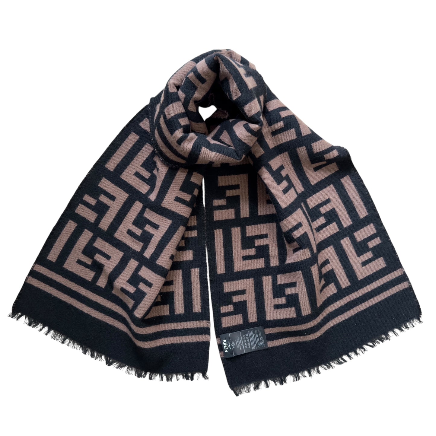 FENDI FF 雙面 頸巾