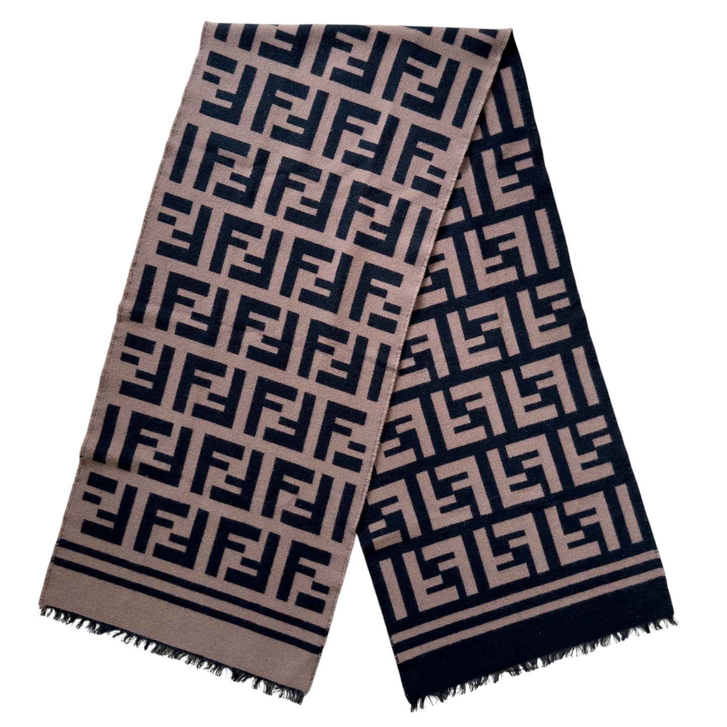 FENDI FF 雙面 頸巾