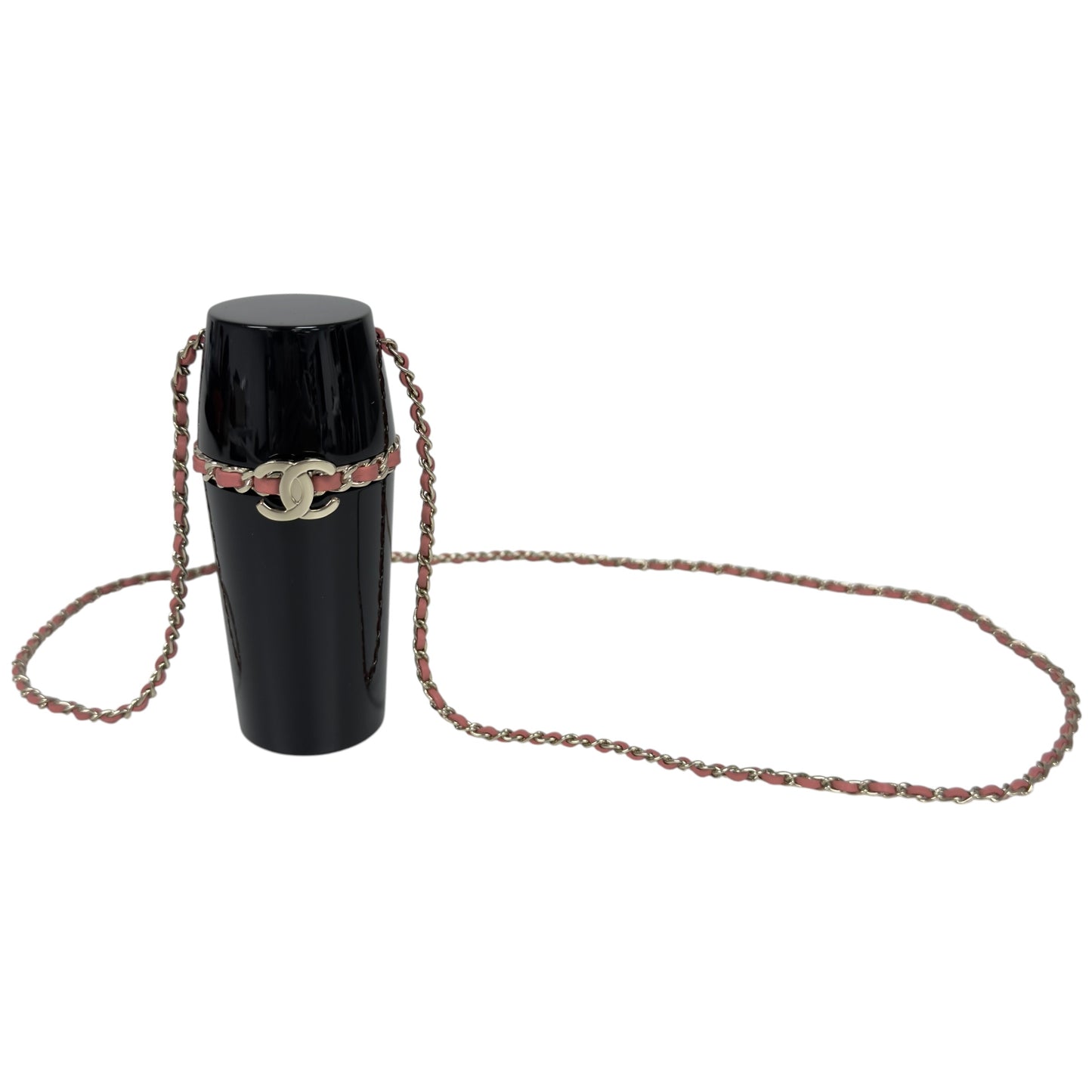 CHANEL *罕有秀款* CC 皮穿鏈 唇膏盒 頸鏈
