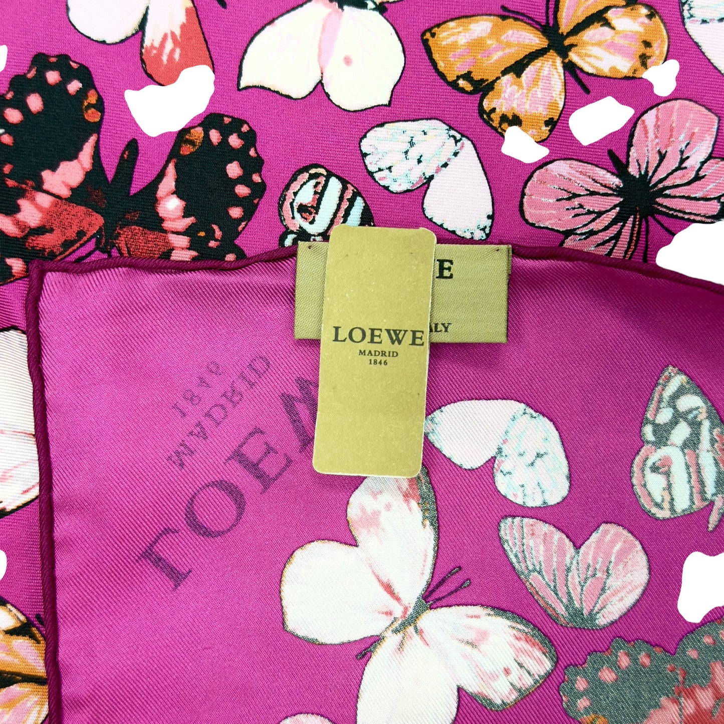 LOEWE 蝴蝶 絲巾