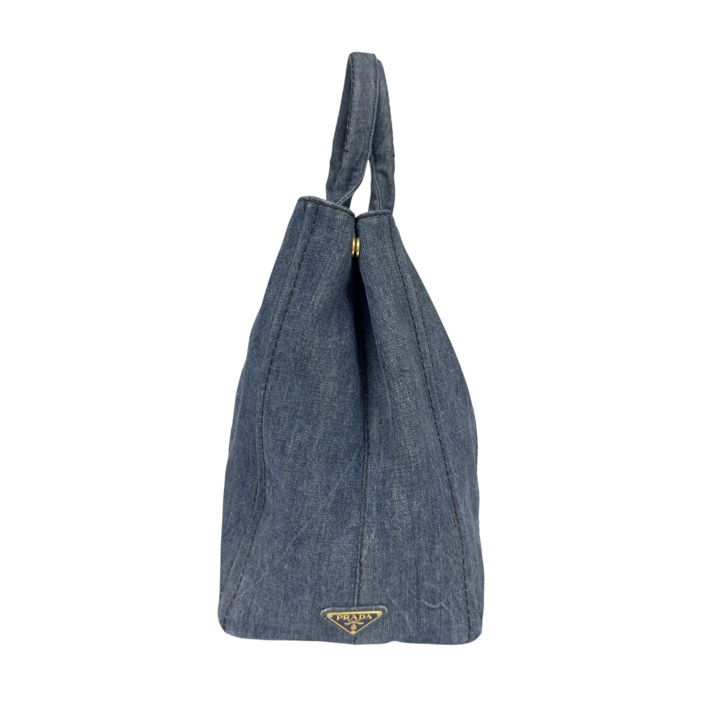 PRADA 三角標 牛仔 肩背包