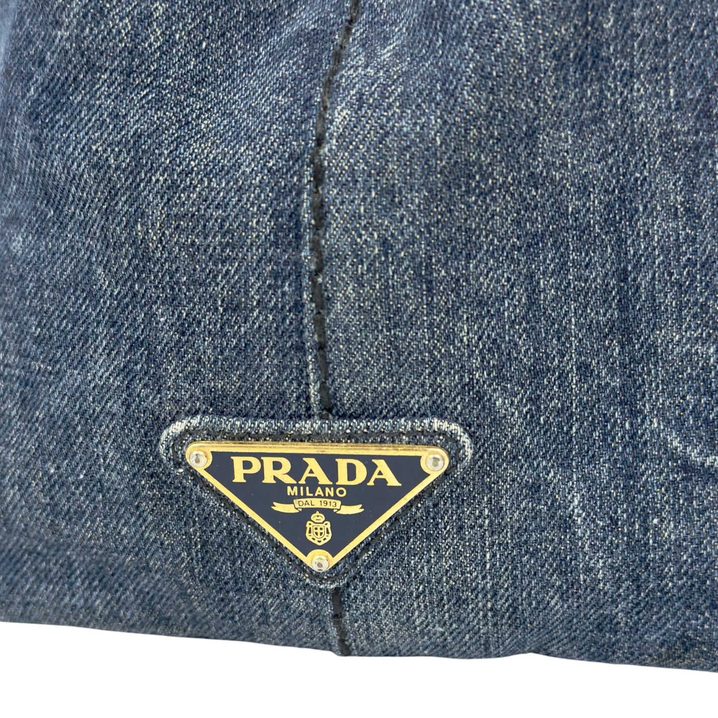 PRADA 三角標 牛仔 肩背包