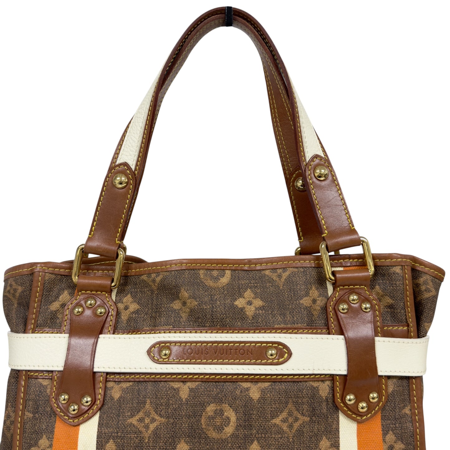 LOUIS VUITTON *罕有* Tisse Rayures 老花 肩背包