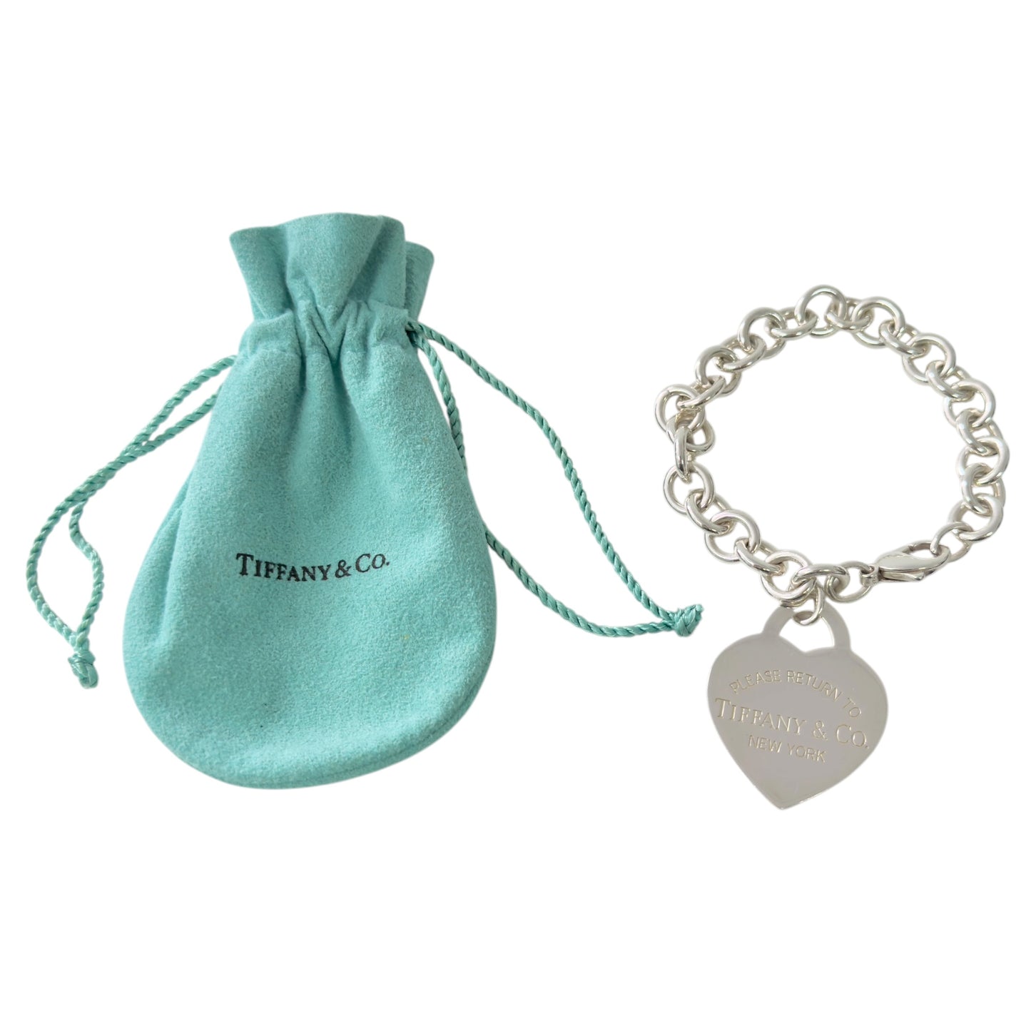 TIFFANY & CO. *罕有* Return To Tiffany 純銀 大愛心💗 手鏈