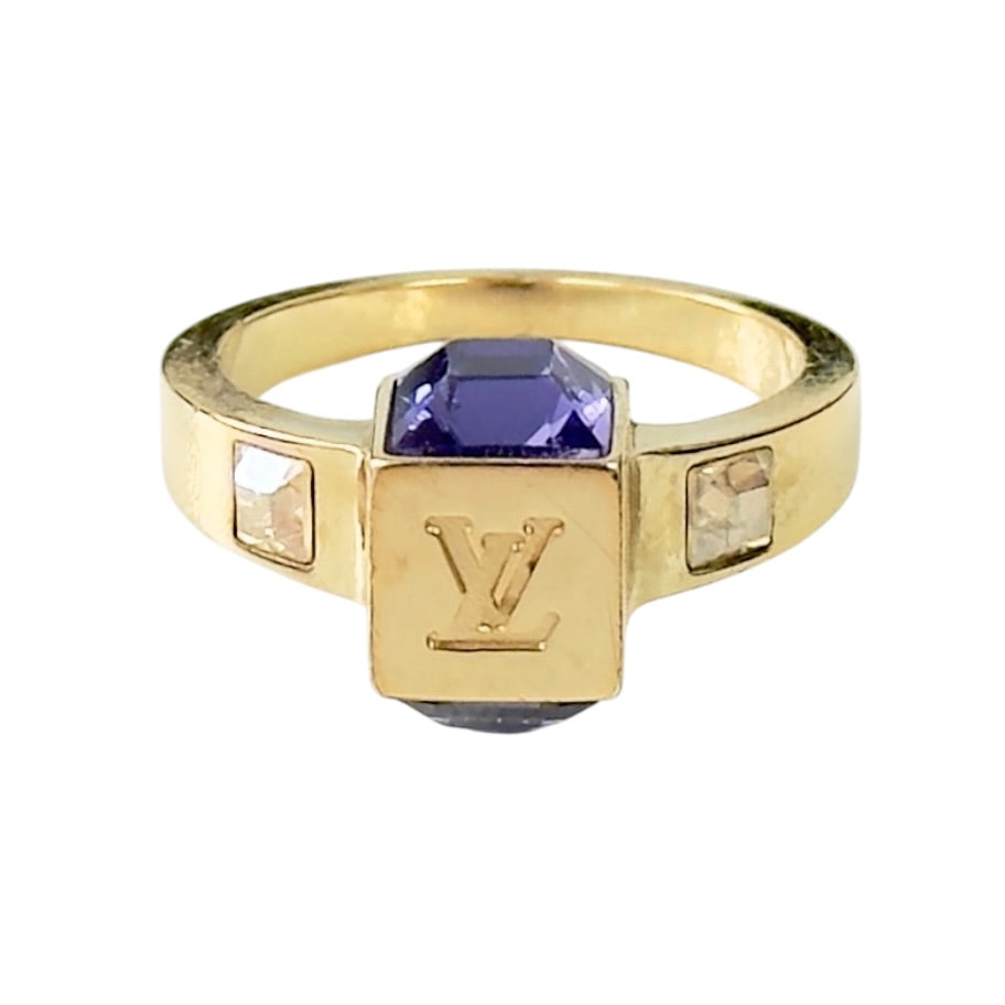 LOUIS VUITTON Gamble 晶飾 戒指