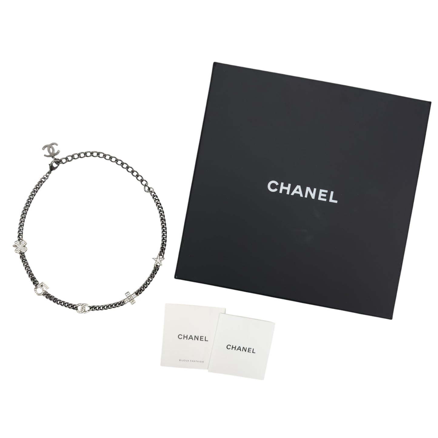 CHANEL CC 水鑽 經典元素 五花 頸鏈