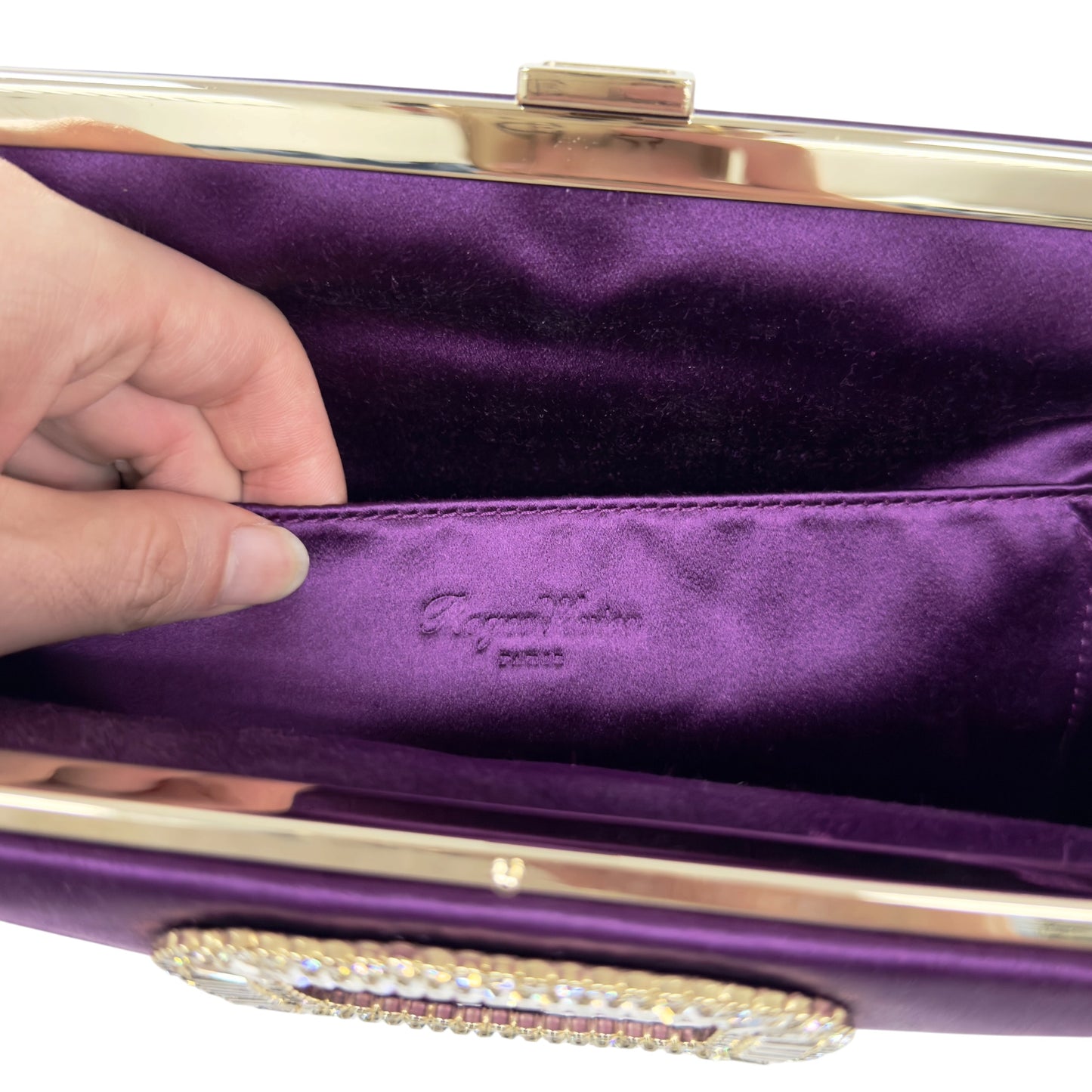 ROGER VIVIER 水鑽方扣 2用包