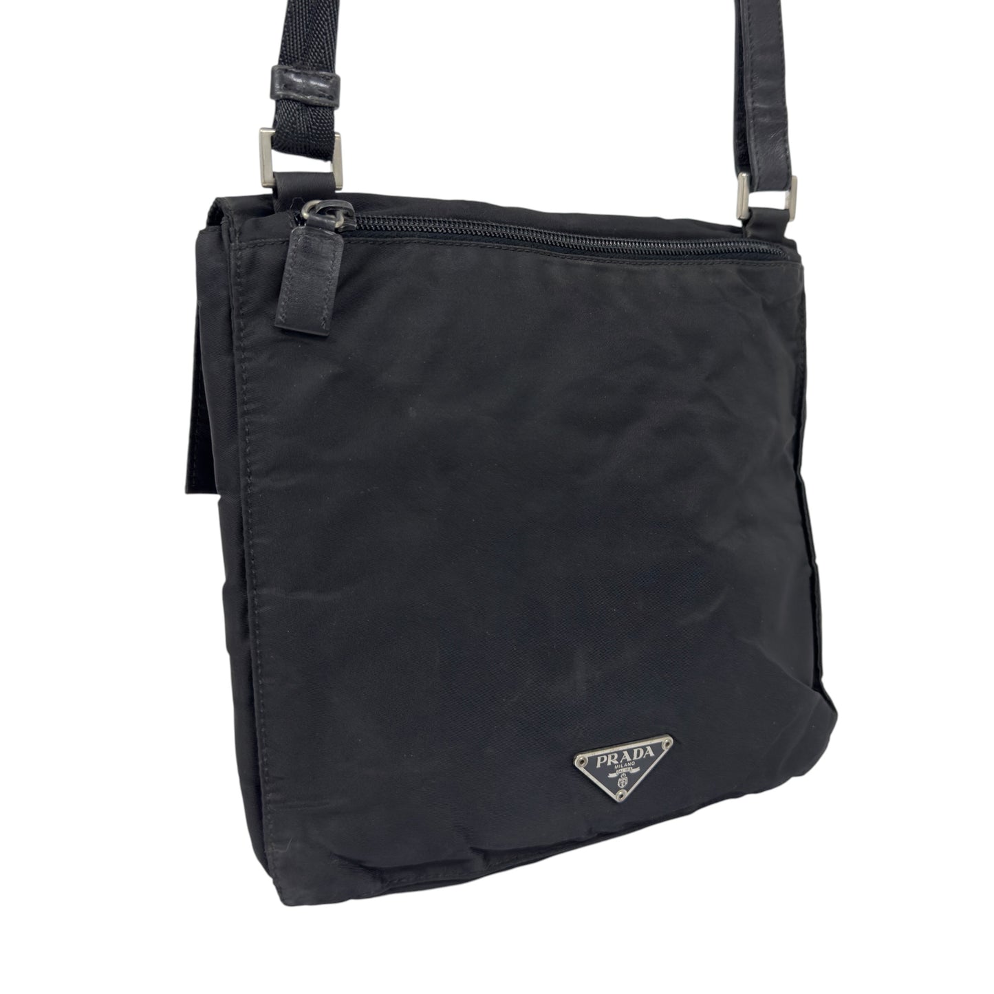 PRADA 中古 三角標 斜揹袋