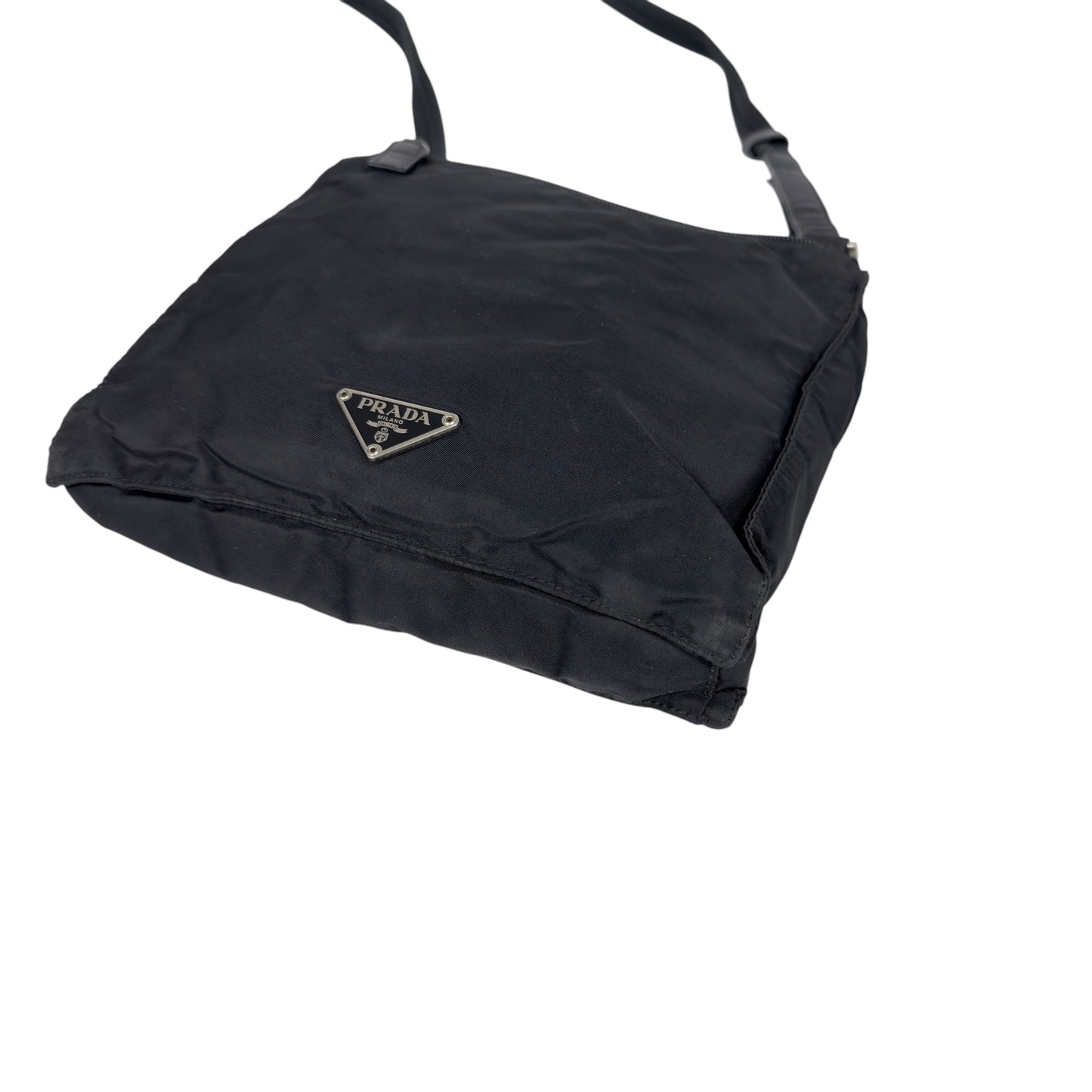 PRADA 中古 三角標 斜揹袋