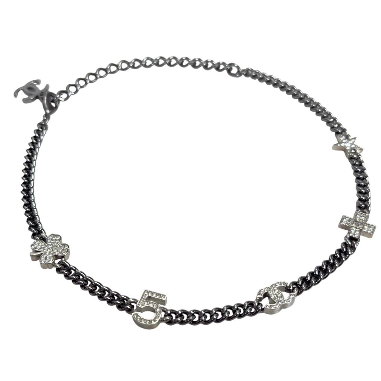 CHANEL CC 水鑽 經典元素 五花 頸鏈