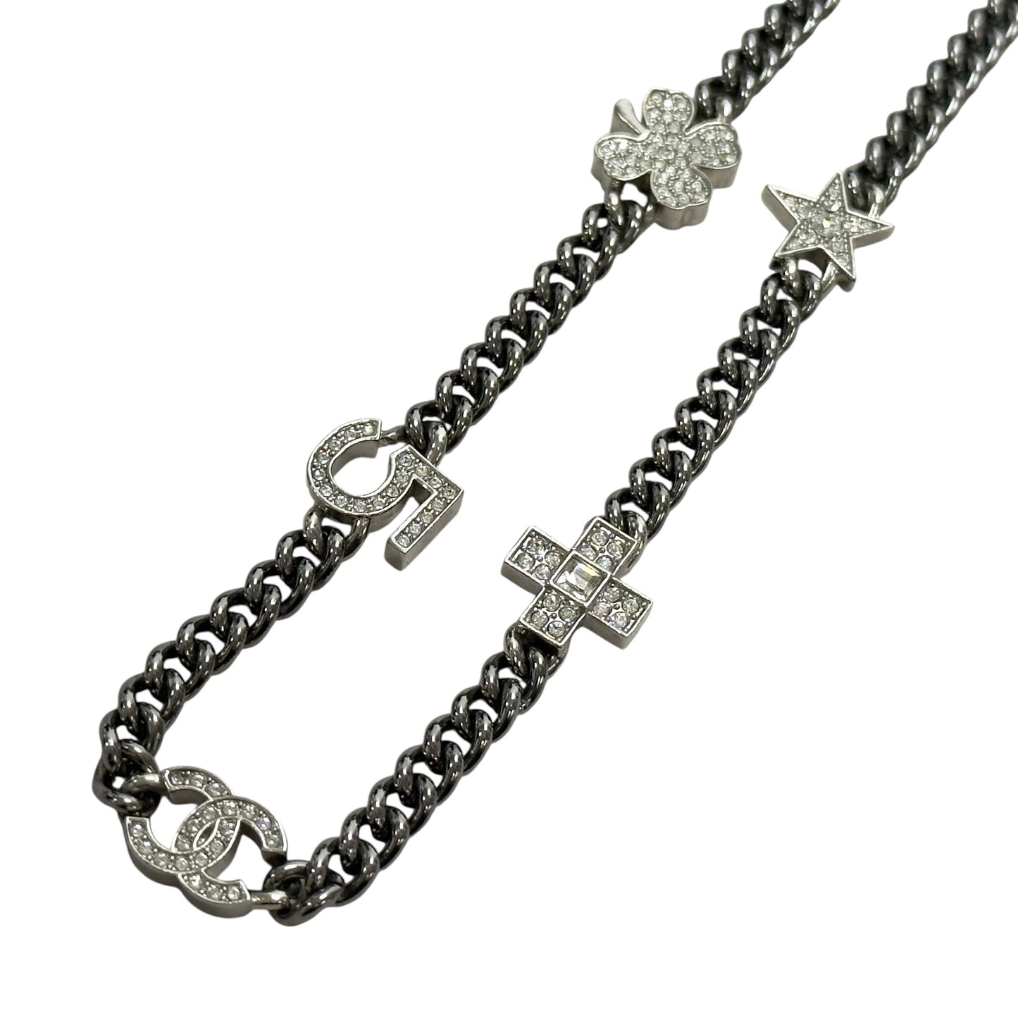 CHANEL CC 水鑽 經典元素 五花 頸鏈