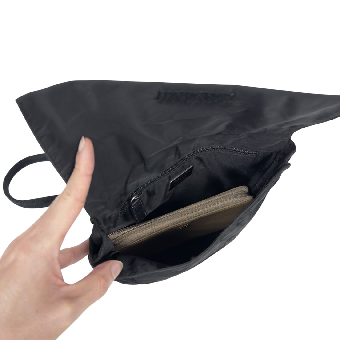 PRADA 中古 三角標 斜揹袋