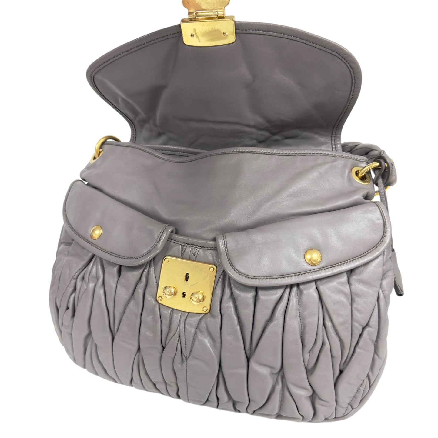 MIU MIU Coffer 皺摺 2用袋