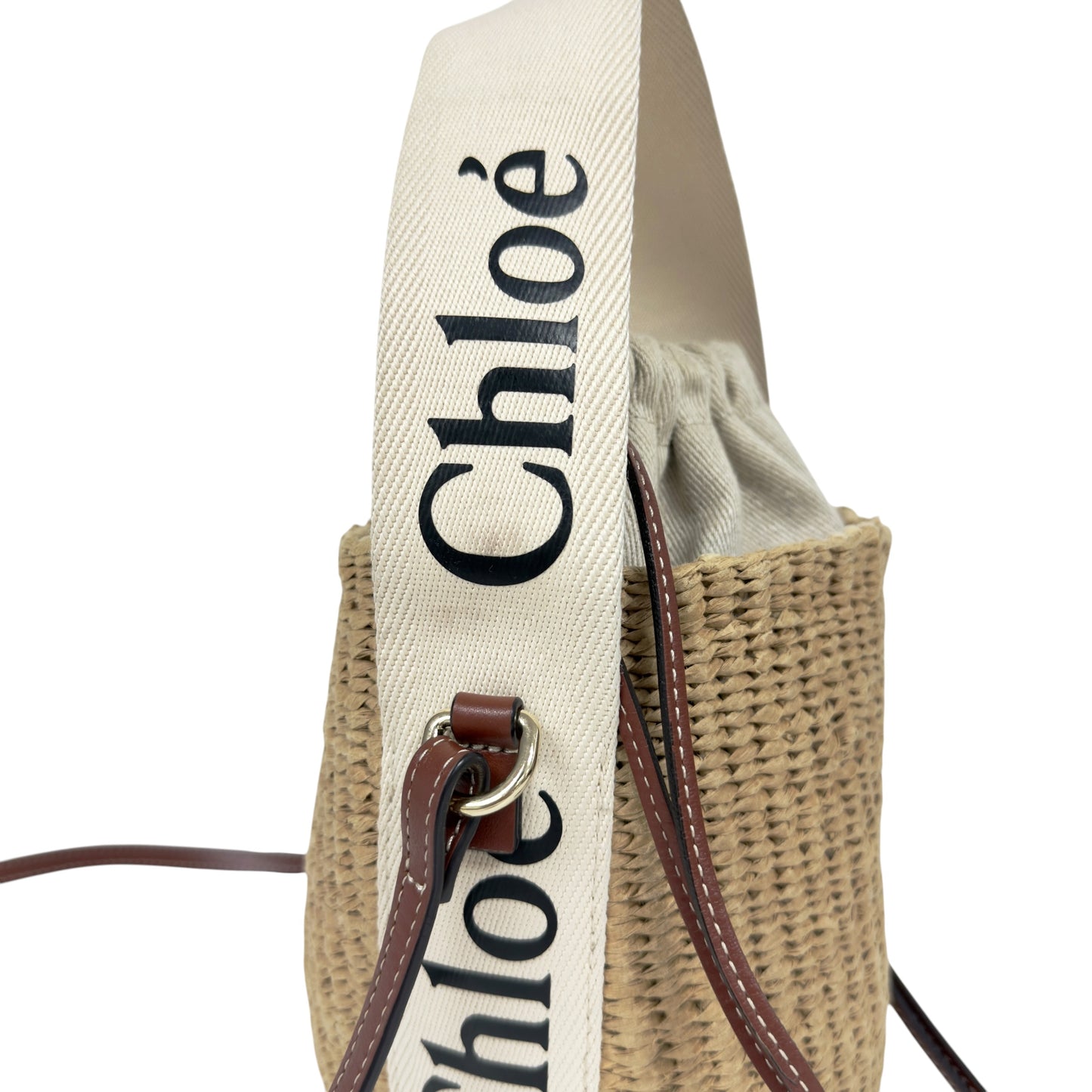 CHLOE Woody 草編 2用袋