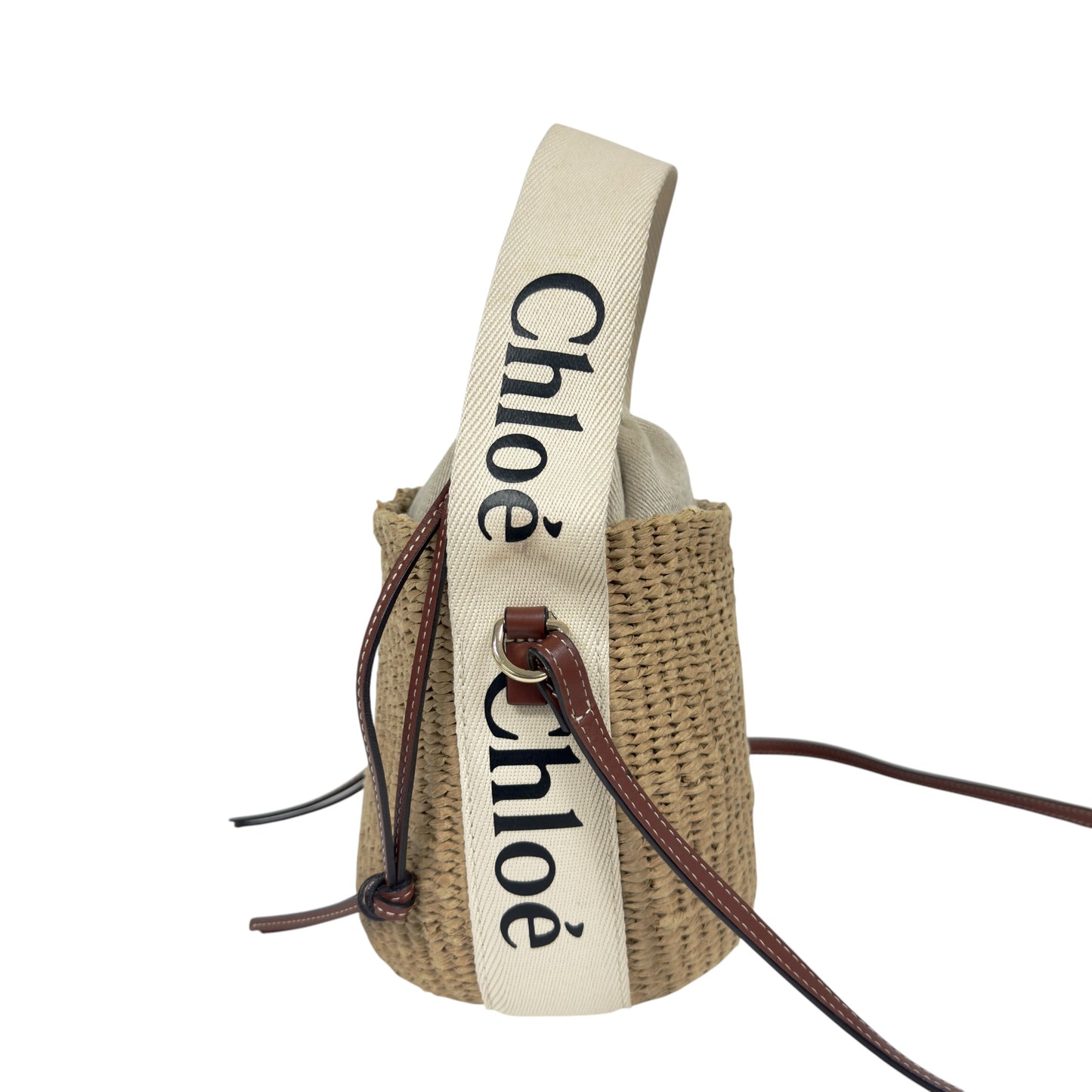 CHLOE Woody 草編 2用袋