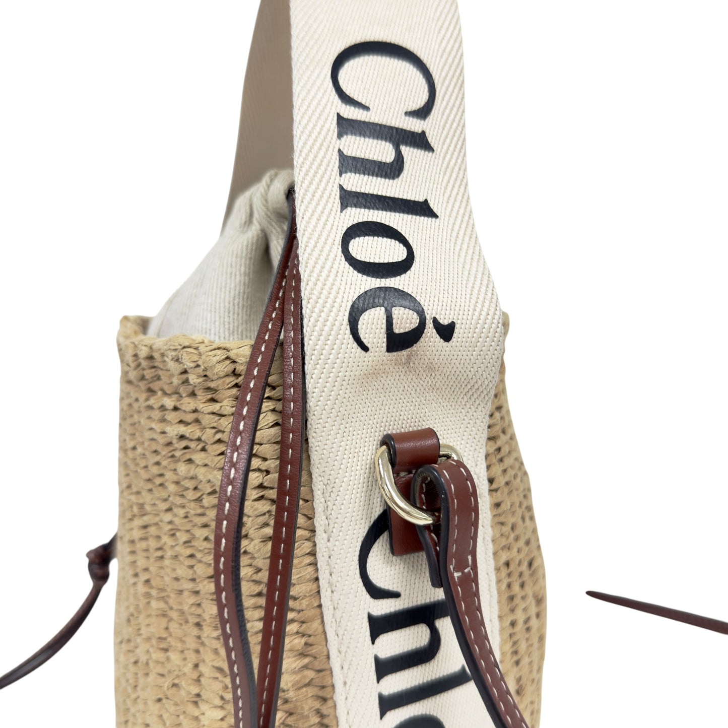 CHLOE Woody 草編 2用袋
