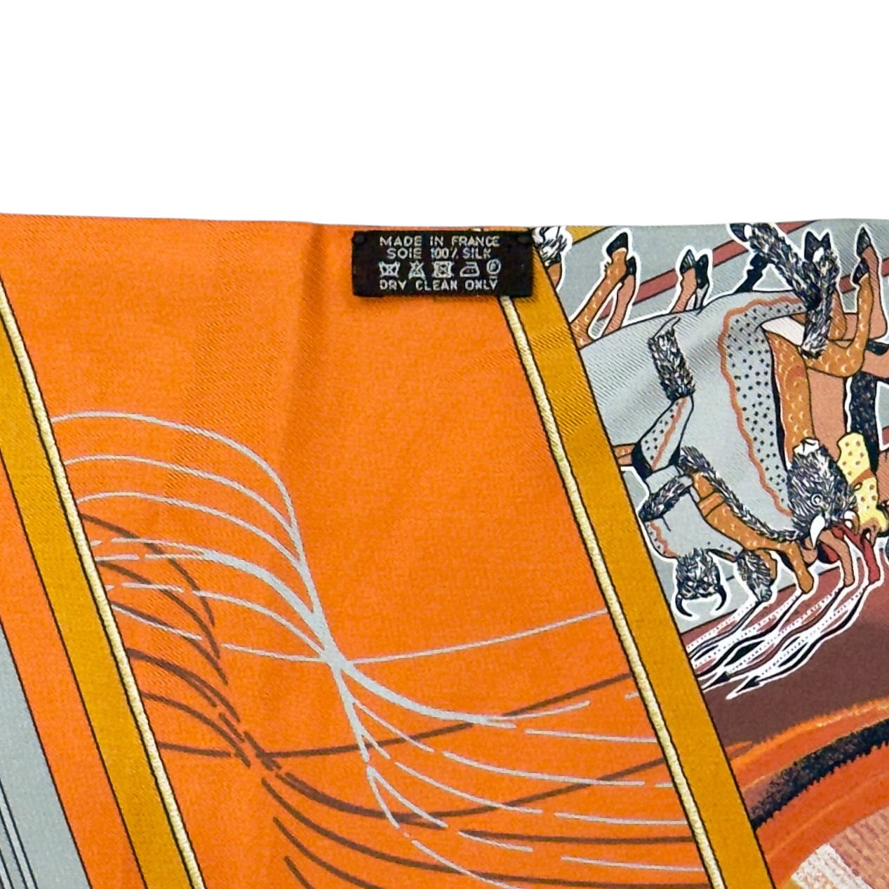 HERMES Carre en Carres Maxi Twilly 長絲巾