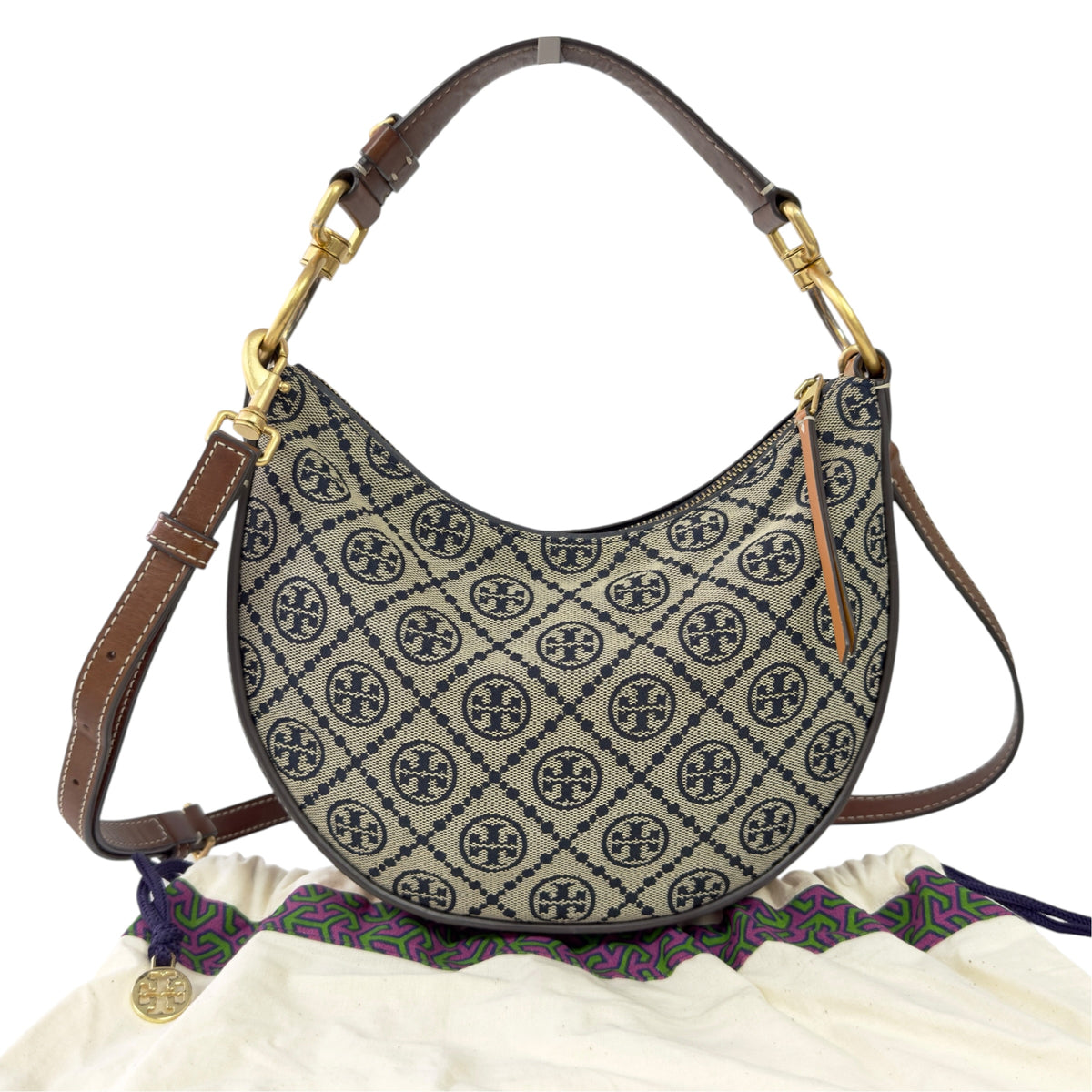 TORY BURCH T Monogram Mini Crescent 2用袋